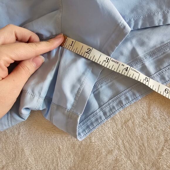 Adidas Women Climalite 3 Stripe Pull On Shorts Size Large Powder Blue Athletic - Picture 11 of 11